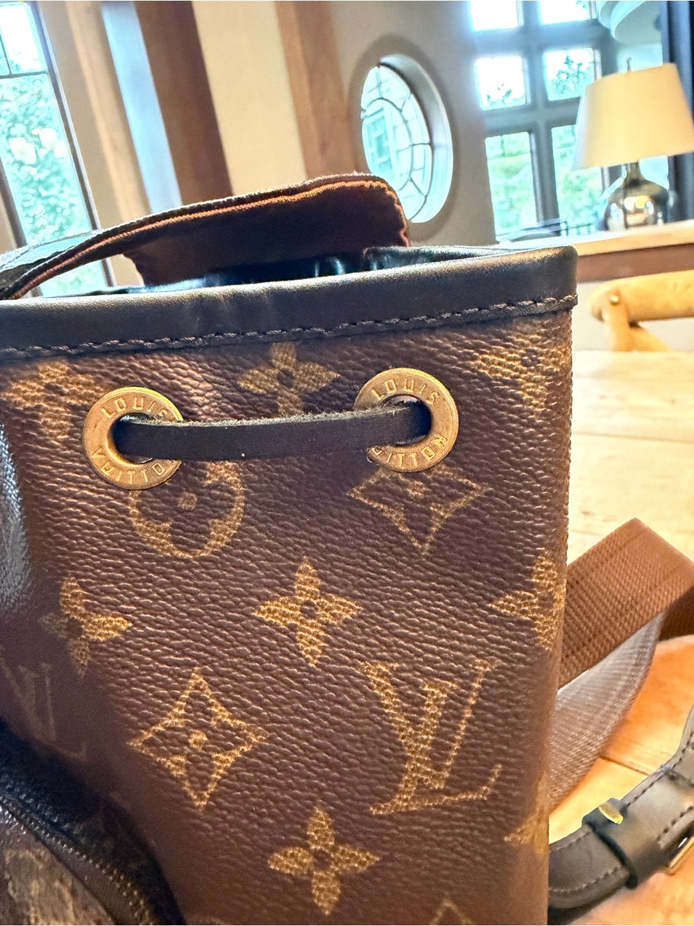 LV Monogram Drawstring Backpack by Vintage Boho Bags NEW - Picture 14 of 15